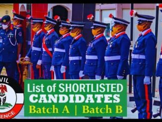 Civil Defence Shortlisted Candidates