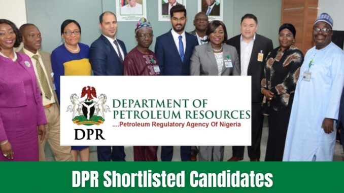 DPR Shortlisted Candidates