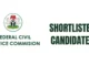 Federal Civil Service Shortlisted Candidate