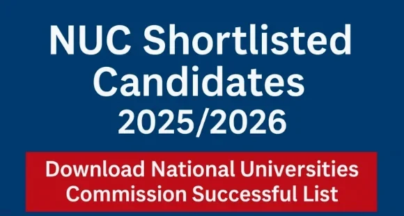 NUC Shortlisted Candidates