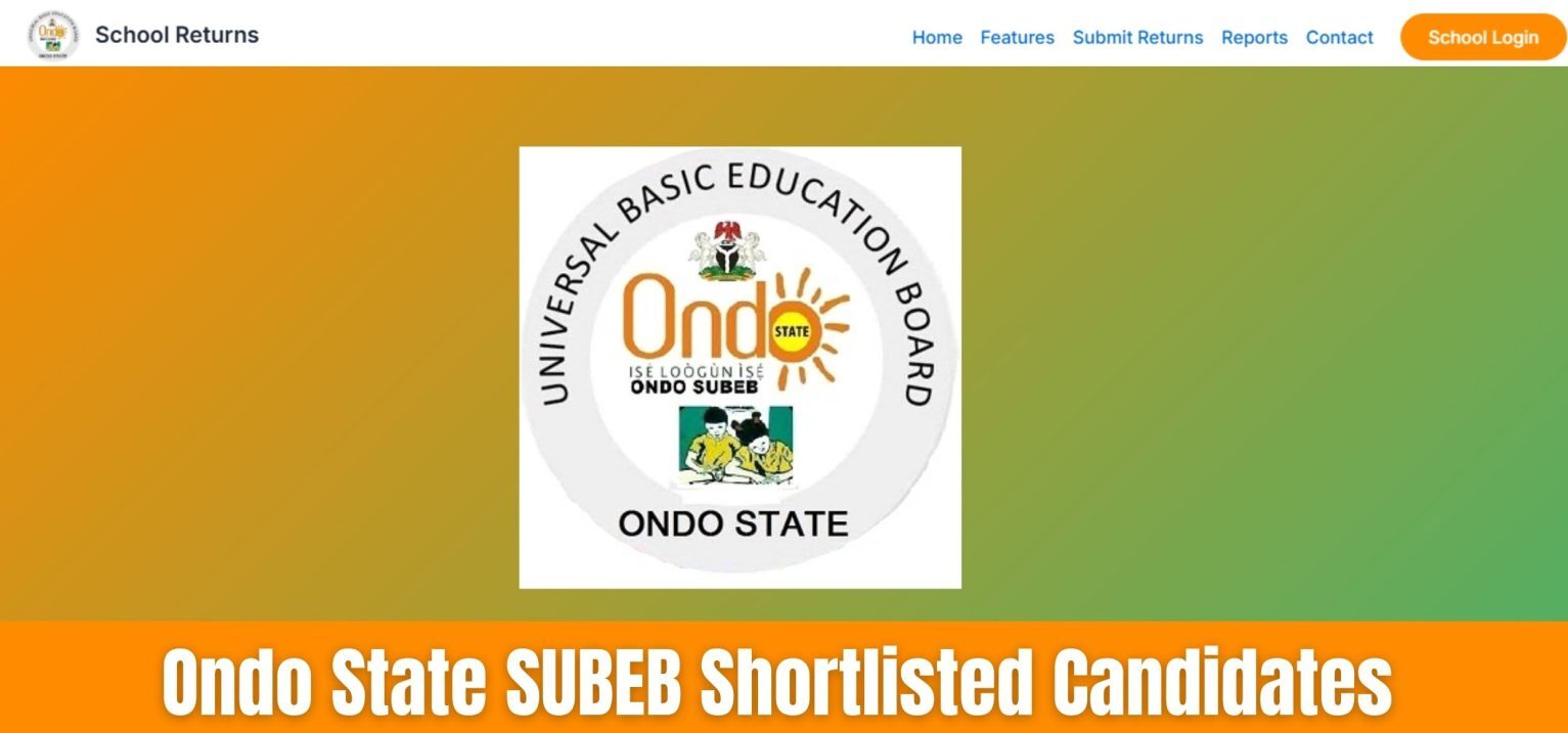 Ondo State SUBEB Shortlisted Candidates
