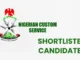 NCS Shortlisted Candidates