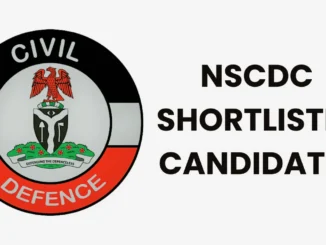 NSCDC Shortlisted Candidates