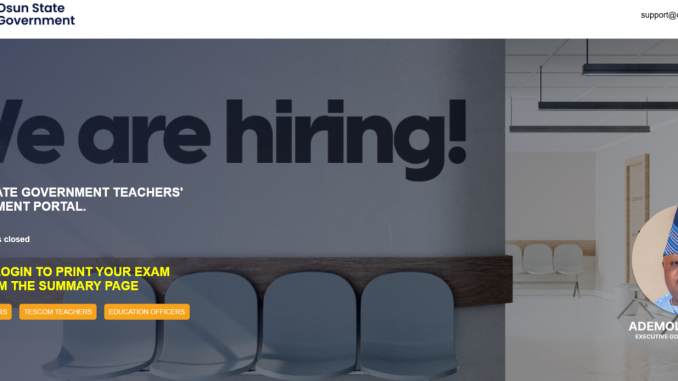 Osun State Teachers Recruitment