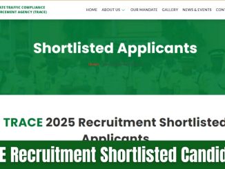 TRACE Recruitment Shortlisted Candidates