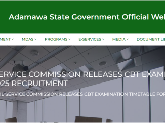 Adamawa State Civil Service Commission Screening & CBT Exams Date