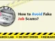 How To Avoid Fake Jobs Offers