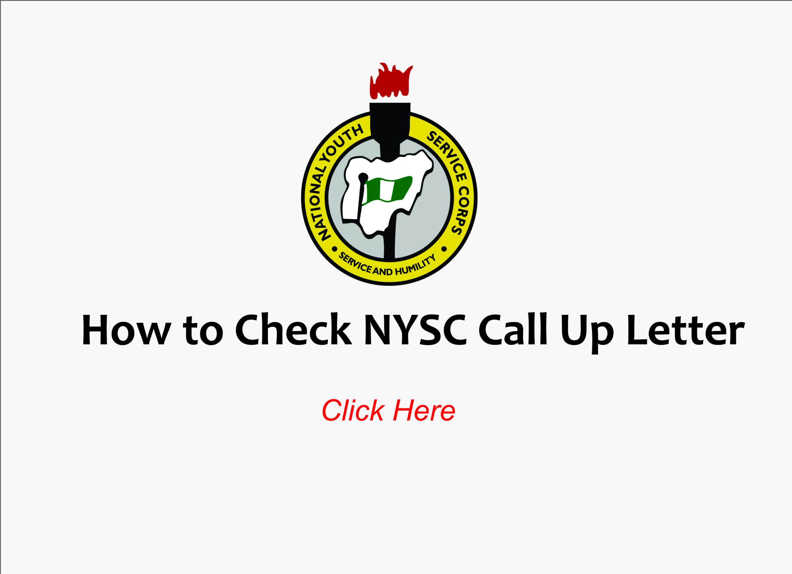 NYSC Call-up letter Printing Date