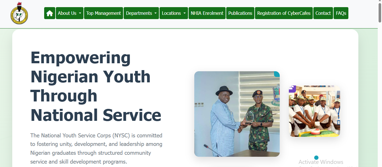 www.nysc.org.ng – NYSC Login Portal
