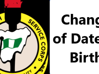 NYSC Correction Of Date Of Birth & Course Guide