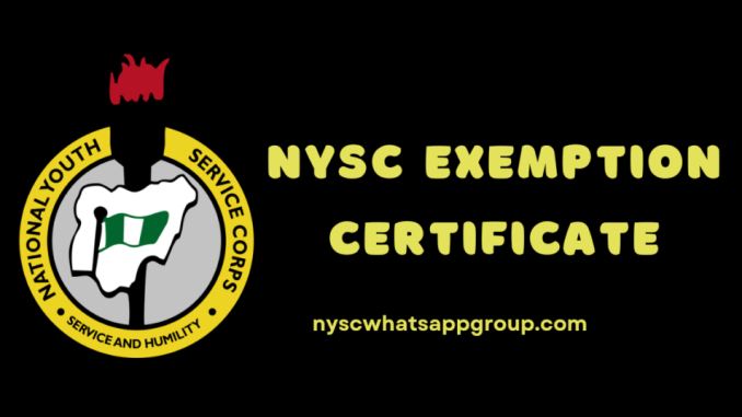 NYSC Exemption Letter