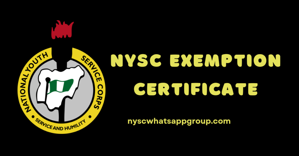 NYSC Exemption Letter
