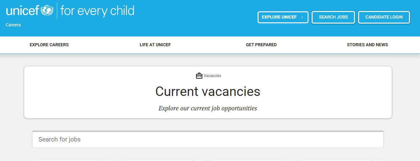 UNICEF Recruitment